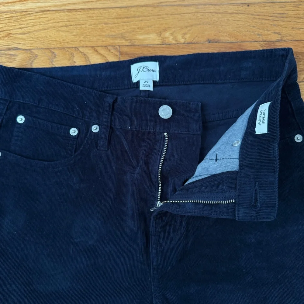 J.Crew Women’s Vintage Straight Corduroy‎ Pants Navy Blue - Size 29